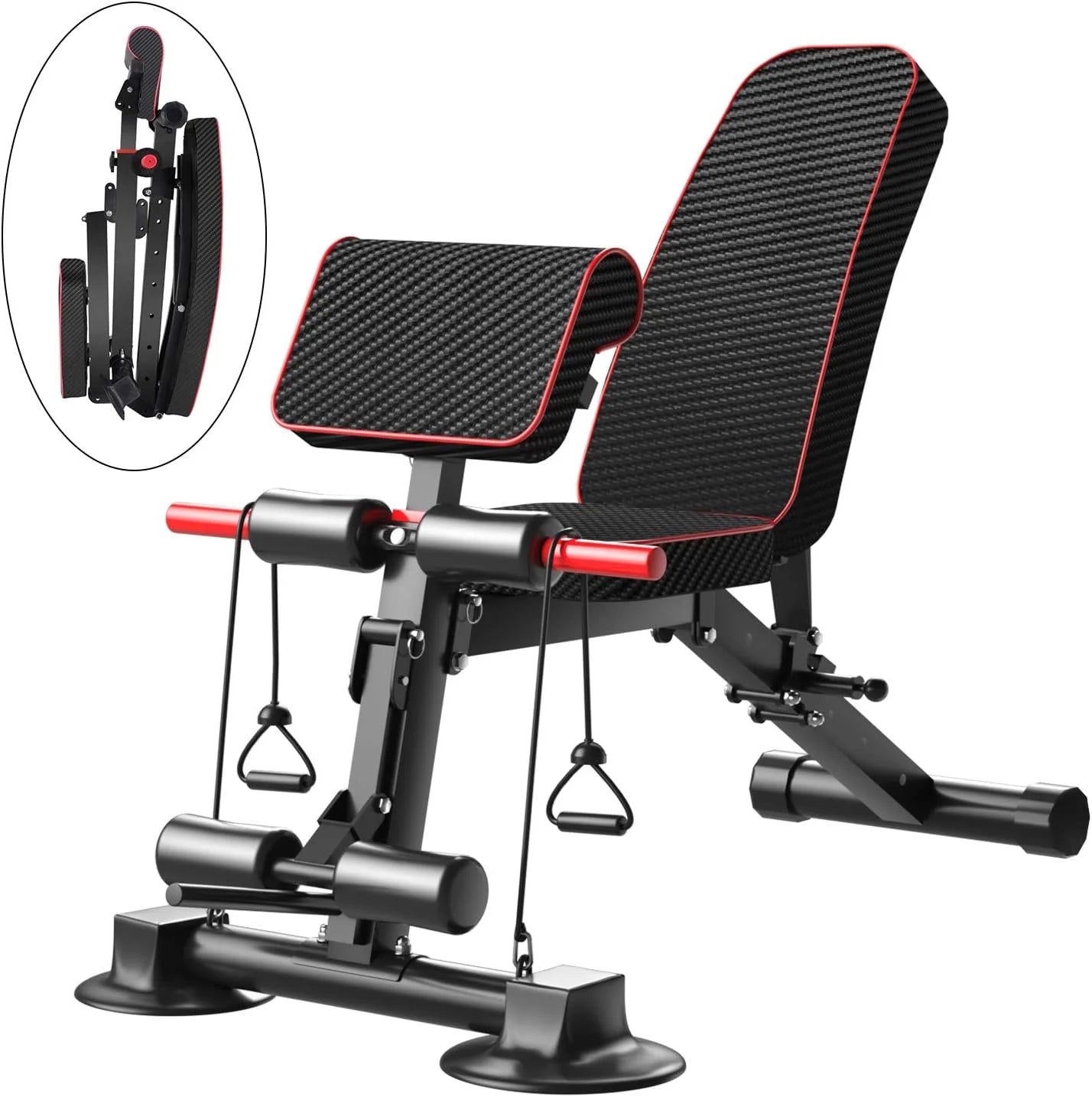 Adjustable Weight Bench Utility Workout Bench for Home Gym,Foldable Incline Decline Benches for Full Body Workout 780LB