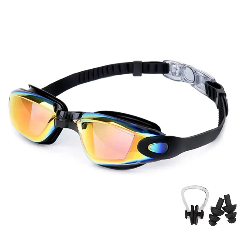 Swimming Goggles for Men & Women β Anti-Fog UV Protection, Waterproof, Adjustable Silicone Swim Goggles for Adults & Kids