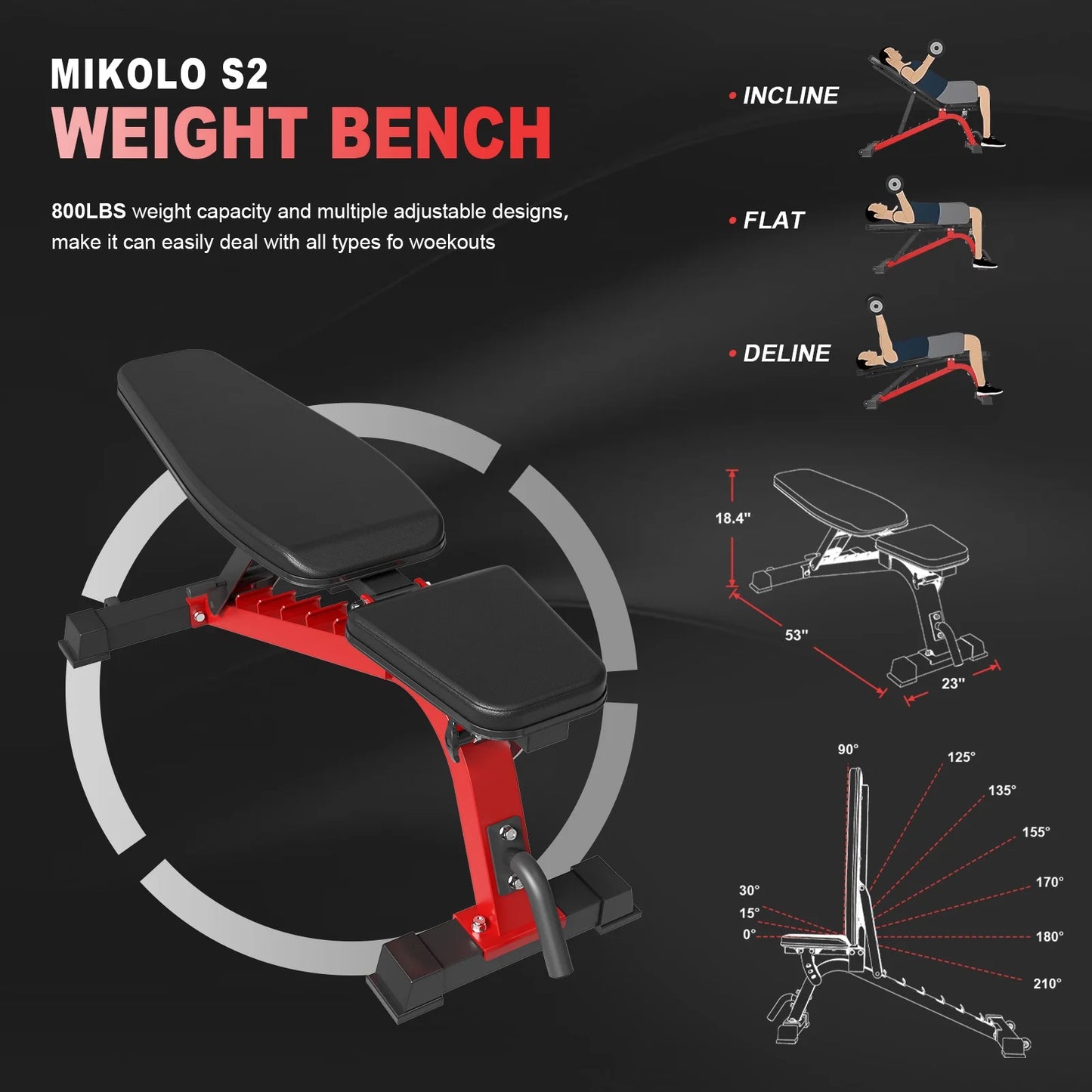 Smith Machine Home Gym, 2200 Lbs Power Rack Cage with 800 Lbs Weight Bench and Cable Crossover System, Weight Bar, 360° Landmine, Home Gym